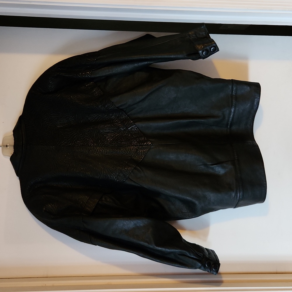 Glampier Women's S Leather Coat - Picture 2 of 7